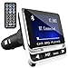 FM Transmitter, Tohayie Bluetooth Wireless Radio Adapter Audio Receiver Stereo Music Tuner Modulator Car Kit with USB Charger, Remote Control, Silver