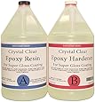 EPOXY RESIN CRYSTAL CLEAR 2 Gallon Kit. FOR SUPER GLOSS COATING AND TABLETOPS