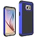 Galaxy S7, Berry Accessory(TM) [Drop Protection] Protective Case [Shock Proof] [Dual Lawyer] Hybrid Defender Armor Case Cover For Samsung Galaxy S7 With Free Berry logo stand holder(Blue)