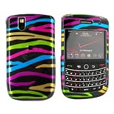 For Blackberry Tour Hard Case Cover Colorful Zebra Blk