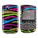 For Blackberry Tour Hard Case Cover Colorful Zebra Blk