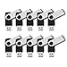 KEXIN 10pcs 1GB USB2.0 Flash Drive USB Drive Flash Memory Stick Swivel Pen Drive Black 1G