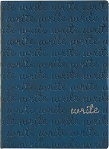 Blue Embossed "Write" Writing Journal / Diary, Bonded leather, Lined pages, 5x7"