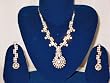 Antique Finished Victorian Style Cubic Zircon Necklace Pendant Set