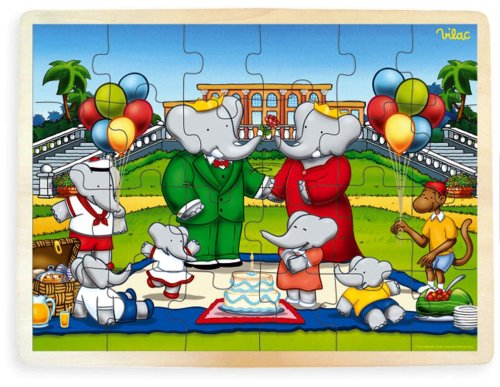 Vilac - 2203 - Babar - Puzzle g�ant Babar 24 pi�ces