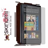 Skinomi TechSkin - Dark Wood Film Shield & Screen Protector for Amazon Kindle Fire