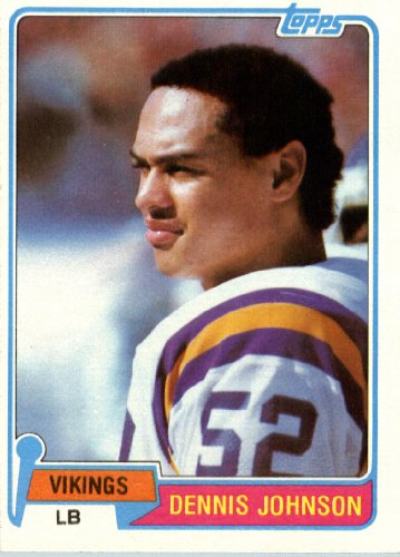 1981 Topps # 37 Dennis Johnson Minnesota Vikings Football Card - In Protective Screwdown Display Case!