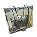 FTSUCQ Womens Casual Chain Clear Tote Swimming Transparent Beach Handbag Trapeze Bags