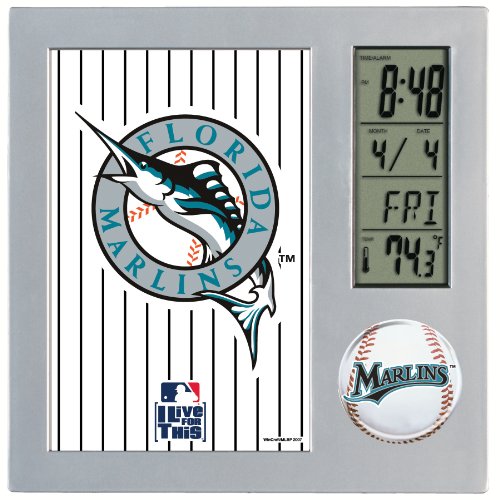 MLB Florida Marlins Digital Desk Clock