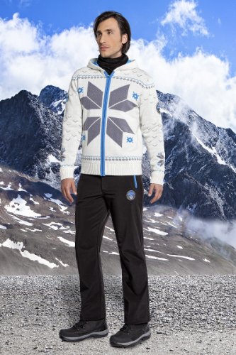 NEBULUS - PANTALON EN SOFTSHELL KOPENHAGEN - pantalon de ski pour homme - noir et turquoise (Q263), 44