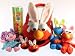 Sesame Street Custom Easter Basket Arrangement w/ Elmo, Cookie Monster, Abby Cadabby plus figures and fillable eggs