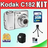 Kodak EasyShare C182 12MP Digital Camera w/ 3x Optical Zoom, 3" LCD (Silver ....
