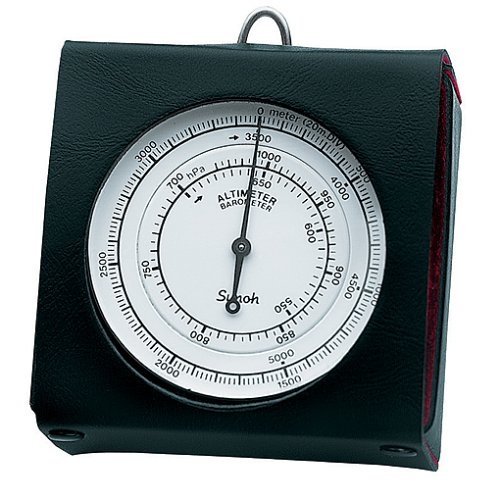 Herbertz 710000 - Höhenmesser mit Barometer und Kunstleder-Etui. - 710000...