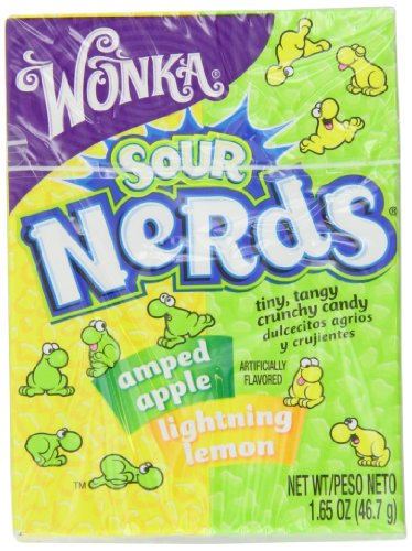 Wonka Nerds, Sour Lemon & Apple, 1.65 Ounce Boxes (Pack of 24)