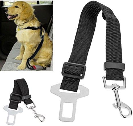 Adjustable Dog Cat Pet Car Safety Seat Belt Collars - Black Blue Pureple