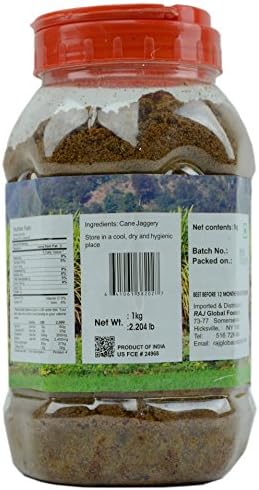 Desi Flavors Punjabi Premium Shakkar Jaggery 2.2 Pound (1kg) Jar