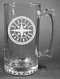 MLB Seattle Mariners Laser Etched 27oz Glass Beer Mug