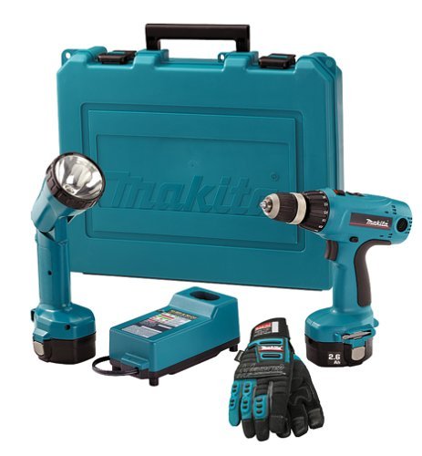 Makita 6237DWDLE 14.4V 3/8-Inch MFORCE Cordless Drill & Flashlight Kit with Exclusive Shift Lock Drive System