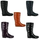 Ladies Shiny Quilted Wellington Boots Sizes 3-8