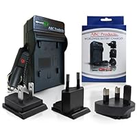 ABC Products® Battery Charger for Li50B Li-50B Li50C Li-50C suits Olympus Mju 1010, 1020, 1030 SW, Mju Tough Series 6000, 6010, 6020, 8000, 8010, 9000, 9010, SP-610UZ, SP-720UZ, SP-800UZ, SP-810UZ, SZ-10, SZ-11, SZ-12, SZ-14, SZ-20, SZ-30, SZ-30MR, SZ-31, SZ-31MR, TG-610, TG-620, TG-810, TG-820, Smart D-750, D-755, D-760, VG-170, VR-340, VR-350, VR-360, XZ-1 Digital Camera etc + DM-3, DM-5 Voice & Music Recorder etc
