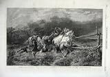1867 Horses Escaping Fire Country Art Adolphe Schreyer