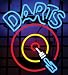 On The Edge 260001 Dart Board Neon Sign