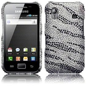 SAMSUNG GALAXY ACE S5830 ZEBRA STRIPED DIAMANTE CASE / COVER / SHELL - PART OF THE CONSUMER STORE ACCESSORIES RANGE