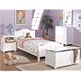 NEW WOODEN TWIN SIZE NIGHT BED IN WHITE FINISH