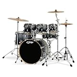 Pacific Drums by DW X7 Shell Pack, Maple, Silver to Black Fade (Cymbals and Hardware Not Included)