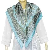 Women Scarf Satin Square Printed Made in India 38 x 38 inches