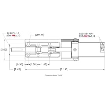 DE STA CO 830 Pneumatic Straight Line Action Power Clamp with Flange Mount
