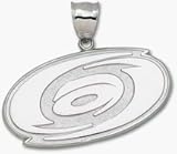 Carolina Hurricanes Giant 2 W x 1 H Hurricanes Logo Pendant - Sterling Silver Jewelry