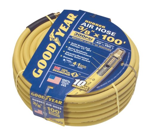 GOODYEAR by Michigan Industrial Tools 46546 3/8-Inch by 100-Feet 300 PSI Rubber Air Hose