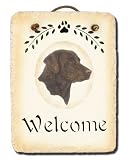 Chocolate Lab Welcome Slate