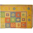 ShalinCraft Cotton Bedspread Bedcover Asian Decor Double Layered Embroidered Wood Block Print (bscov312)