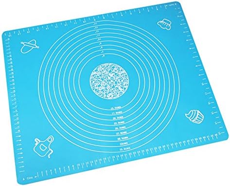 Luckmagic Silicone Baking Mat Fondant Pastry Rolling Work Top(50x40CM,Blue)