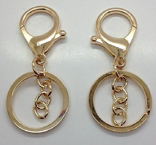 20PCS Gold Lobster Swivel Clasps Keyring Key Chain DIY Findings Jewelry Accessories