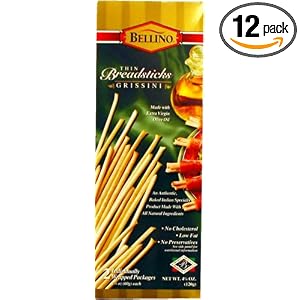 Bellino Breadsticks, 4.25 Ounce Boxes (Pack of 12) by Bellino