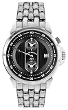 André Belfort - Fuseau Horaire noir - Montre Homme - Bracelet en Acier Inoxydable
