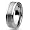 Grooved Brushed and Polished Tungsten Carbide Ring (8.0 mm) - Size 7.0