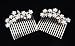Pair Of Rhinestones and crystals Flower Hair combs Tiara for Weddings, Proms, quinceanera or pageants