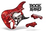 Rock Band Guitar Skin, Fits Xbox 360 / PS3 (Stratocaster Guitar) BoneCollector - Red