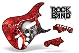 Rock Band Guitar Skin, Fits Xbox 360 / PS3 (Stratocaster Guitar) BoneCollector - Red