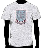 West Ham United Retro Logo Tee, Youth Medium - Ash Grey