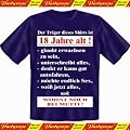 Zum 18. Geburtstag cooles Spr�che Tshirt Der Tr�ger dieses Shirts ist 18 Jahre alt!... Fb navy-blau Mit Absperrband :)
