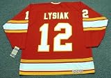 TOM LYSIAK Atlanta Flames 1977 CCM Vintage Throwback Away NHL Hockey Jersey