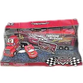 Disney Cars Mack Truck Runaway Racer Set with Lightning McQueen Car by 