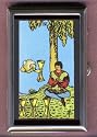 CUPS IV TAROT CARD, COIN GUITAR PICK PILL BOX