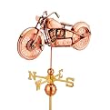 Motorcycle Weathervane- Polished Copper