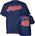 Travis Hafner Majestic Navy Name and Number Cleveland Indians T-Shirt